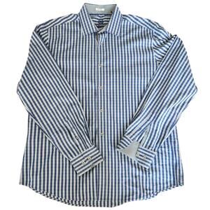 BUGATCHI UOMO flip cuff mens size XL long sleeve button-up shirt